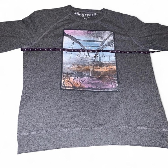 Mossimo Supply Co. Men's Gray Graphic Crewneck Sweater - Picture 11 of 11